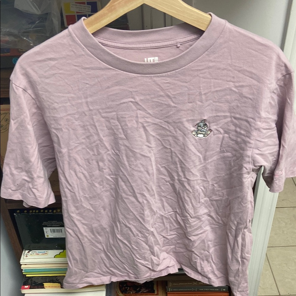 Uniqlo Disney Pink Short Sleeve Tee with Embroidered Thumper from Bambi